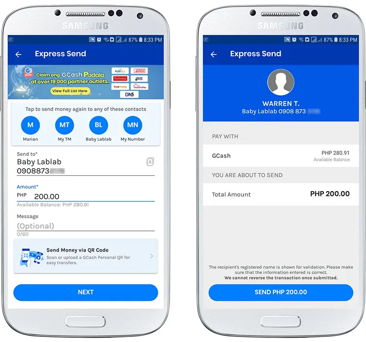 生活攻略-如何从 GCash 汇款到 Palawan Express Pera Padala(3)