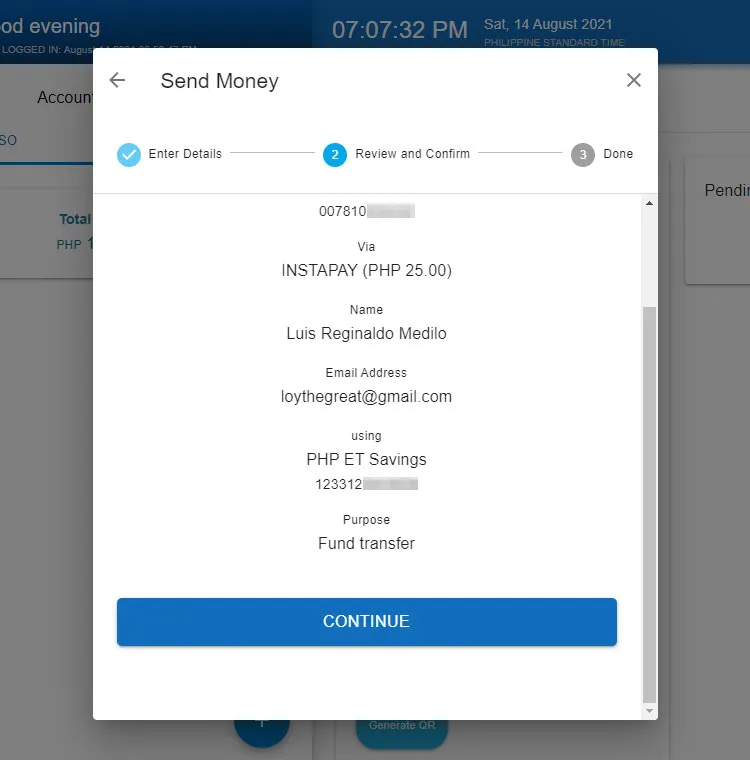 生活攻略-如何从 Metrobank 网上转账到其他银行(4)