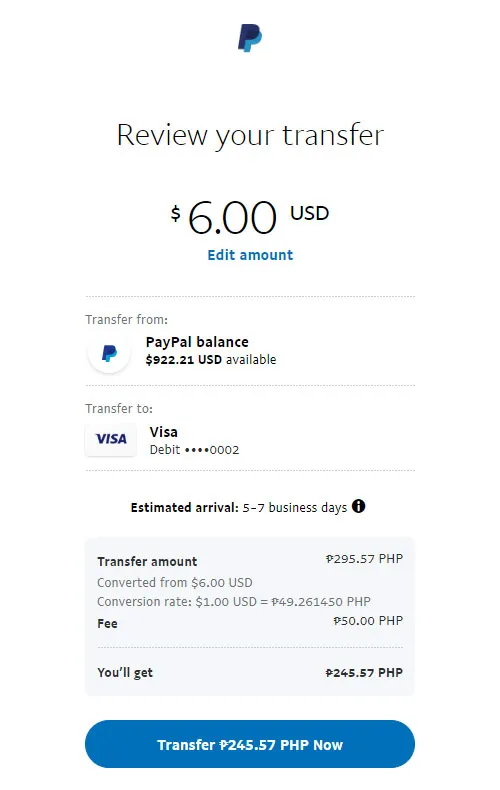 生活攻略-如何从 PayPal 转账到 PayMaya(7)