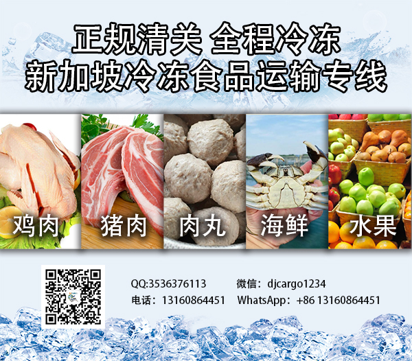 空运海运-全程冷链运输冷冻食品到新加坡清关派送(2)