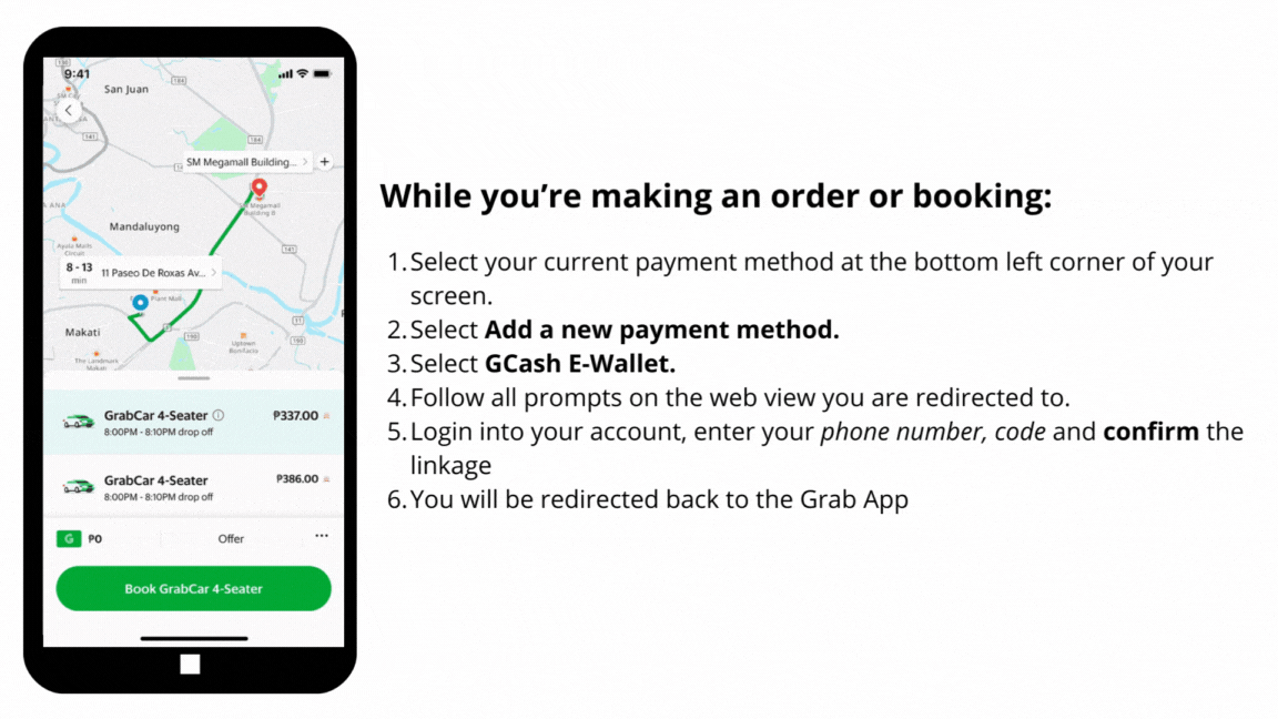 生活攻略-如何添加 GCash 电子钱包作为Grab付款方式(2)